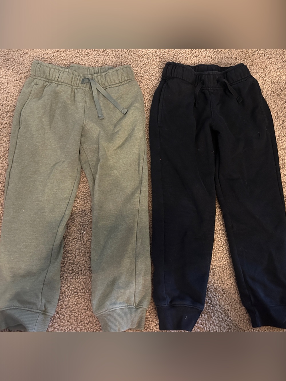 Cat & Jack Olive Green and Black Pull-On Jogger Set
